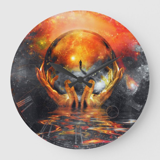 Reloj Redondo Grande En manos del creador (Anverso)