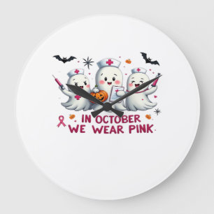Reloj Redondo Grande en octubre llevamos rosa conciencia del cáncer de