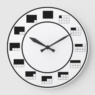 Reloj Redondo Grande En una fracción del tiempo:  por twelths