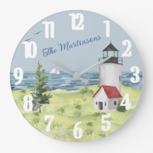 Encantador nombre de escena costera del faro acuát