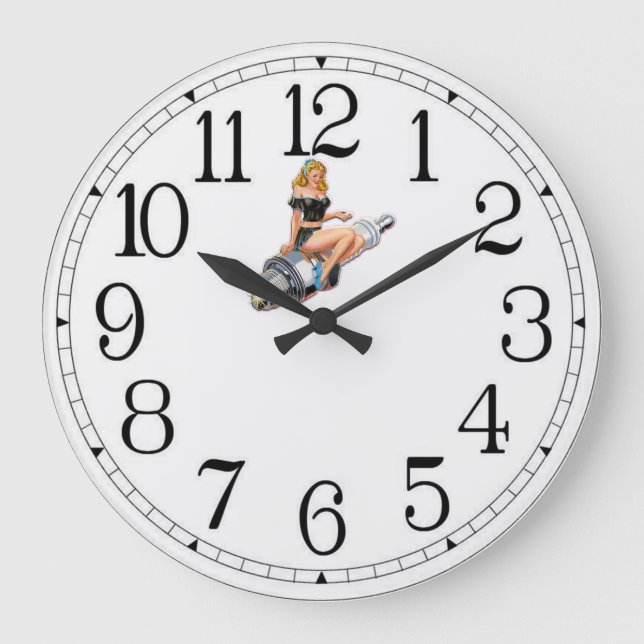 Reloj Redondo Grande Enchufe de encendido (Anverso)