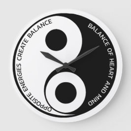 Reloj Redondo Grande Energías opuestas, Crear Balance Yin Yang