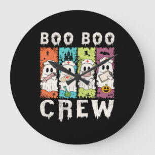 Reloj Redondo Grande Enfermera de Boo Boo Crew Halloween