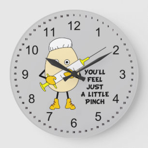 Reloj Redondo Grande Enfermera de pequeño Pinch Egghead