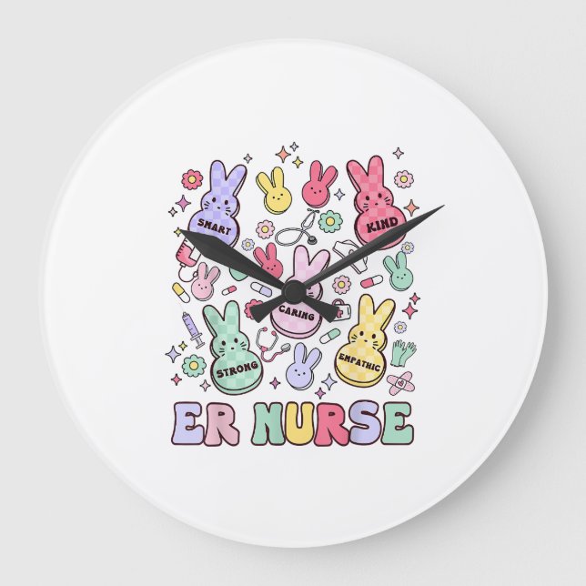 Reloj Redondo Grande enfermera practicante del departamento de emergenc (Anverso)
