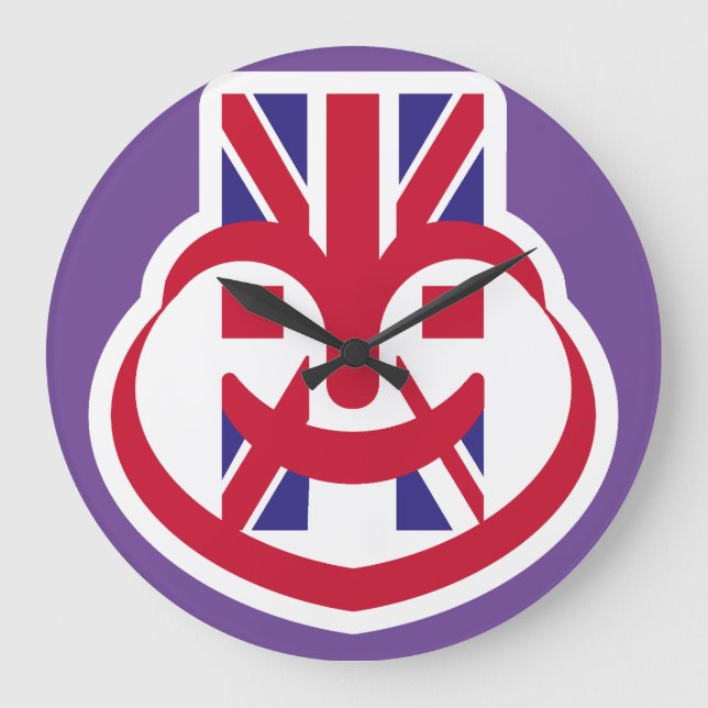 RELOJ REDONDO GRANDE ENGLAND UK FACE HEART BY MASANSER (Anverso)