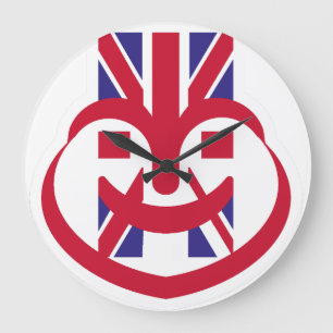 RELOJ REDONDO GRANDE ENGLAND UK FACE HEART BY MASANSER