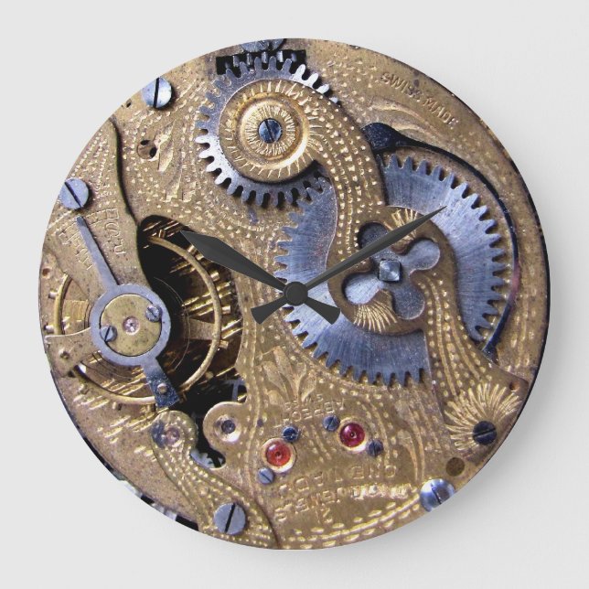Reloj Redondo Grande Engranajes del latón de Pocketwatch del Victorian (Anverso)