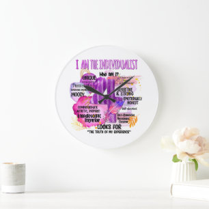 Reloj Redondo Grande Enneagram Tipo 4 - Soy Individualista
