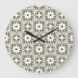 Reloj Redondo Grande Enrejado de lino