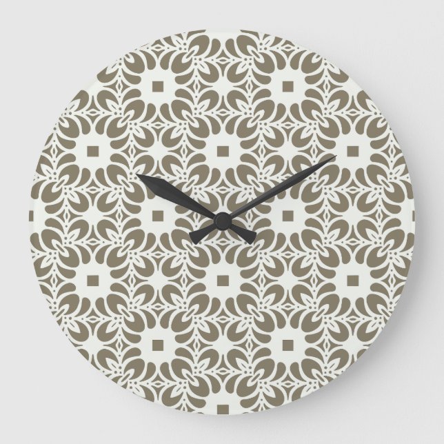 Reloj Redondo Grande Enrejado de lino (Anverso)