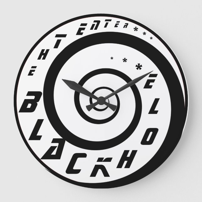 Reloj Redondo Grande Enter The Black Hole Wall Clock! (Anverso)