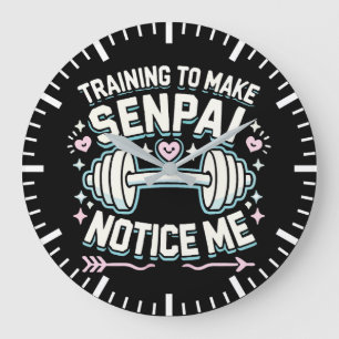 Reloj Redondo Grande Entrenamiento Para Hacer Que Senpai Me Notara, Div