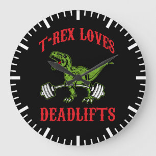 Reloj Redondo Grande Entrenamiento - T-Rex ama los ascensos de los fall