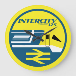Reloj Redondo Grande Entusiasta de tren clásico de la interciudad ferro