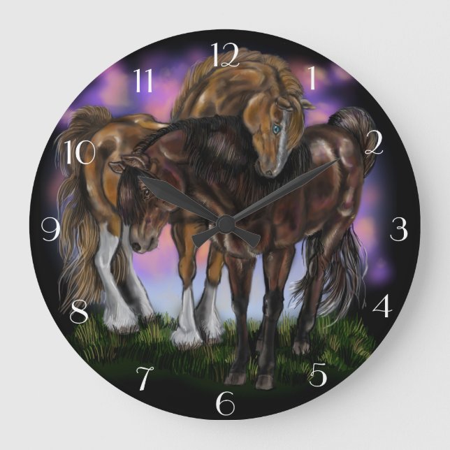 Reloj Redondo Grande Equine Devotion Clock (Anverso)