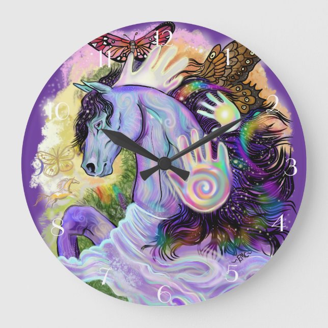 Reloj Redondo Grande Equine Dreams~reloj de pared (Anverso)