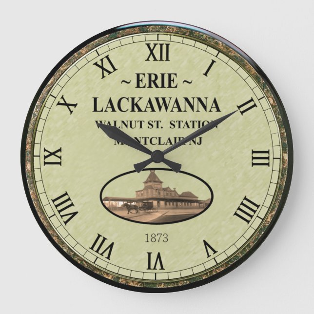 Reloj Redondo Grande Erie~Estación Lackawanna~Walnut St. Montclair NJ~  (Anverso)