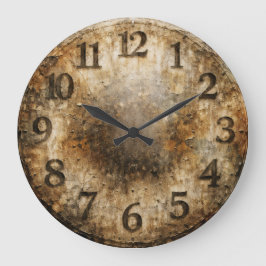 Reloj Redondo Grande Erosión del Tiempo