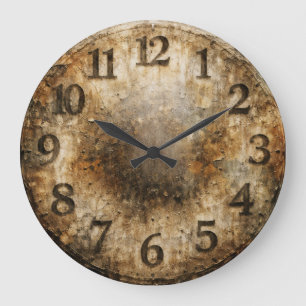 Reloj Redondo Grande Erosión del Tiempo