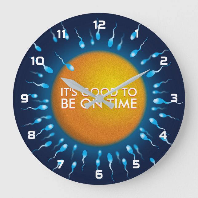 Reloj Redondo Grande ES BUENO ESTAR A TIEMPO EN LA Ciencia (Anverso)