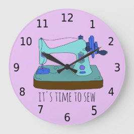 Reloj Redondo Grande Es hora de coser con números