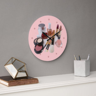 Reloj Redondo Grande Es hora de maquillaje en algún lugar