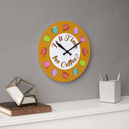 Reloj Redondo Grande Es Hora De Que El Café Se Reduzca