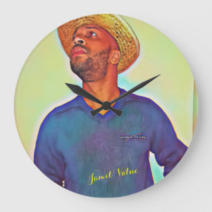 Reloj Redondo Grande Es Jamil Value Time: Personalizado Wall Clock