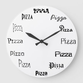 Reloj Redondo Grande Es tiempo de la pizza