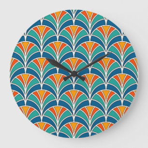 Reloj Redondo Grande Escala de peces: asiática tradicional