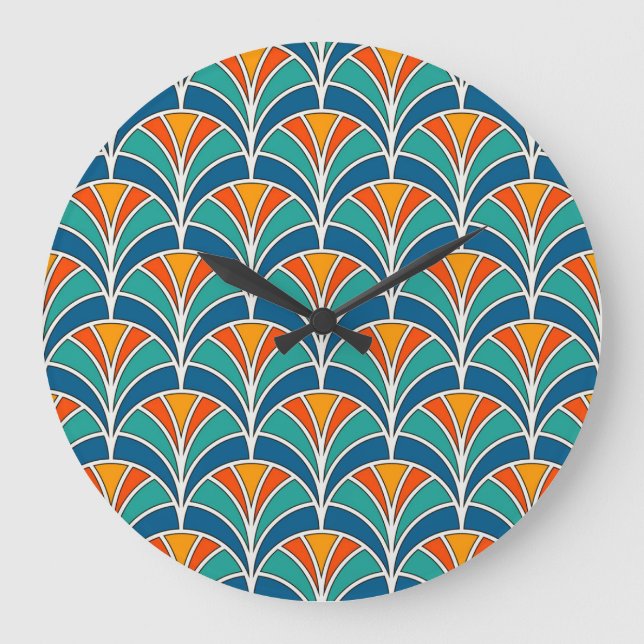 Reloj Redondo Grande Escala de peces: asiática tradicional (Anverso)