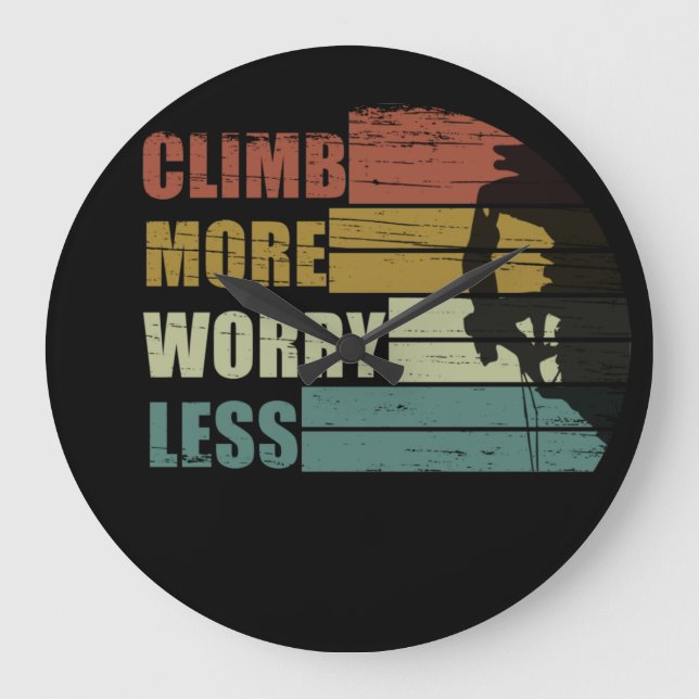 Reloj Redondo Grande Escalada motivacional diciendo (Anverso)