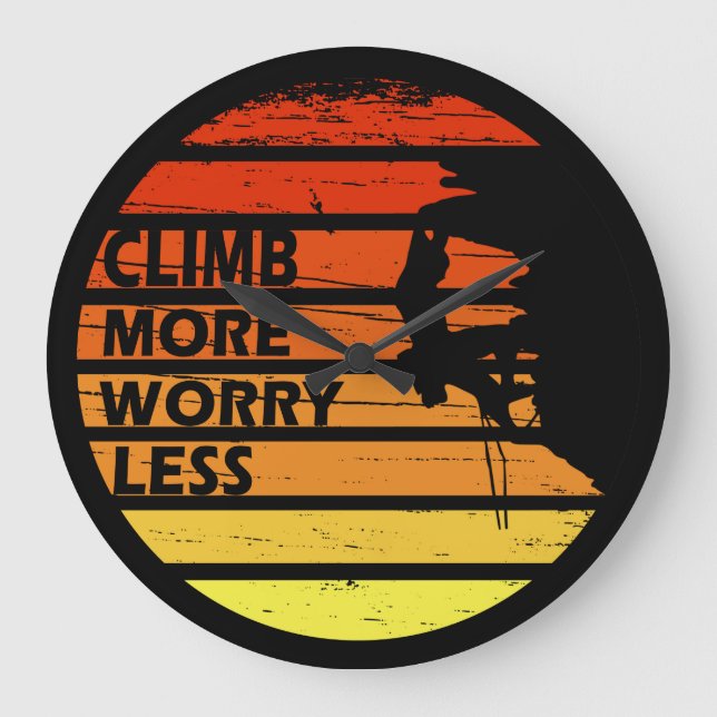 Reloj Redondo Grande Escalada motivacional diciendo (Anverso)