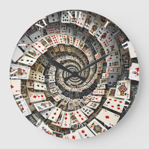 Reloj Redondo Grande Escalera de tarjetas de caracol de espiral suave