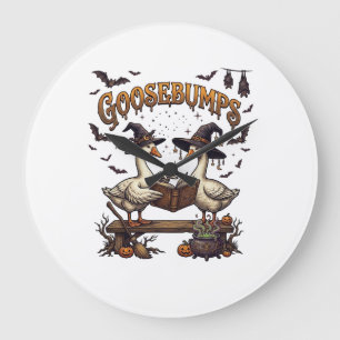 Reloj Redondo Grande Escalofríos Halloween Gansos Sombreros de Bruja Li