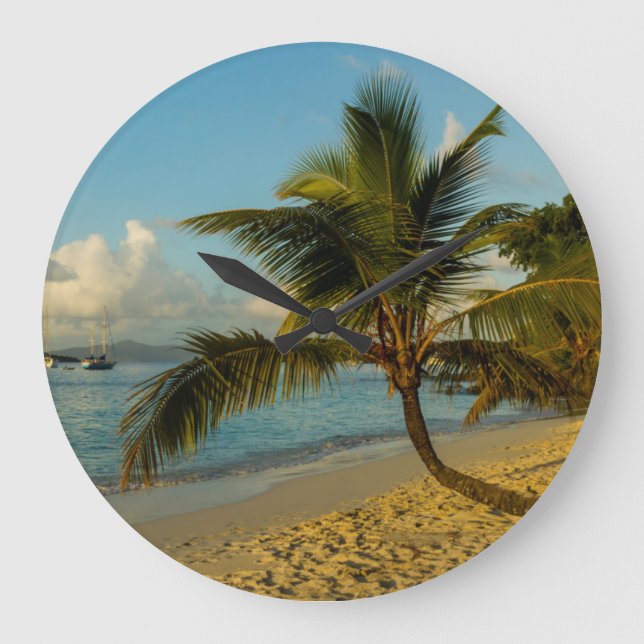 Reloj Redondo Grande Escenario de playa (Anverso)