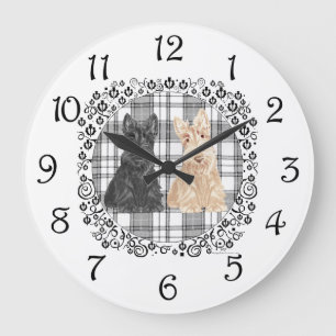 Reloj Redondo Grande Escoceses del tartán