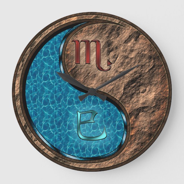 Reloj Redondo Grande Escorpio & Serpiente de Tierra (Anverso)