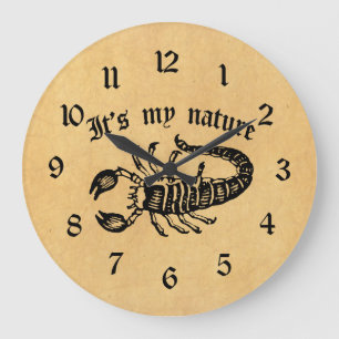 Reloj Redondo Grande Escorpión es mi naturaleza