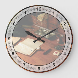 Reloj Redondo Grande Escritor - El escritorio de un caballero