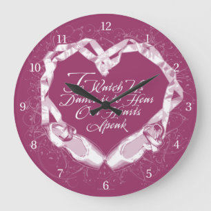 Reloj Redondo Grande Escuchar nuestros corazones de ballet