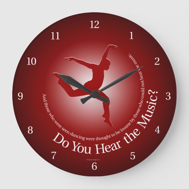 Reloj Redondo Grande ¿Escuchas La Música? (Anverso)