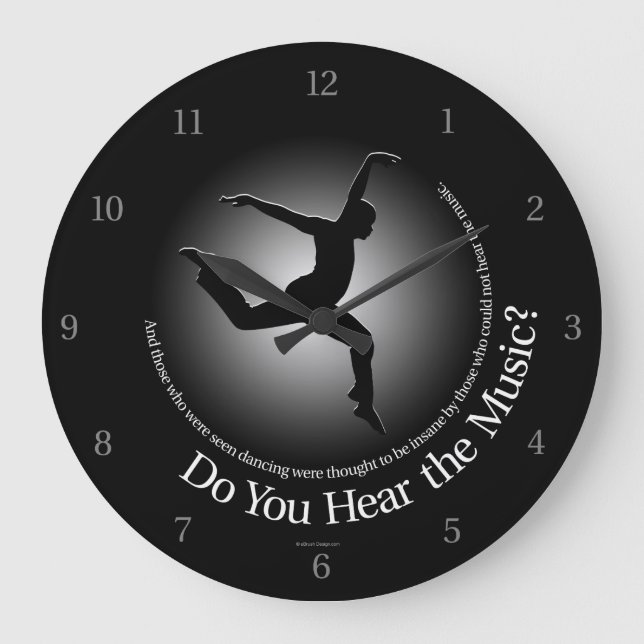 Reloj Redondo Grande ¿Escuchas La Música? (Anverso)