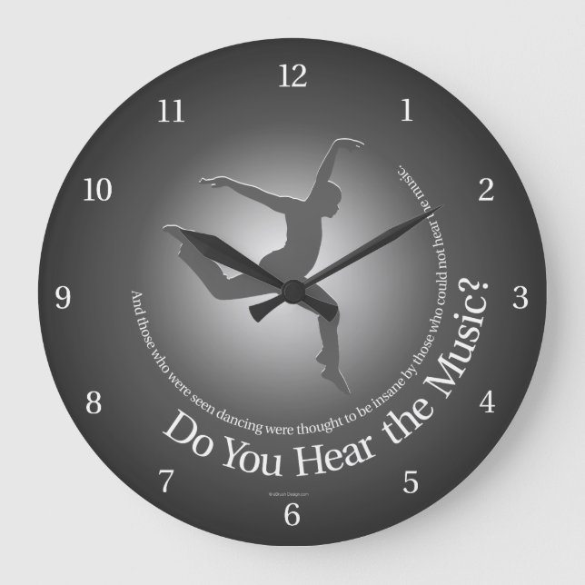 Reloj Redondo Grande ¿Escuchas La Música? (Anverso)