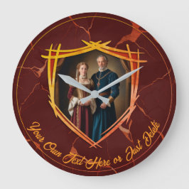 Reloj Redondo Grande Escudo de armas de Knight