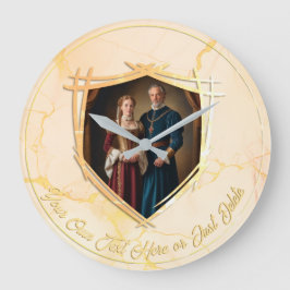 Reloj Redondo Grande Escudo de armas de Knight