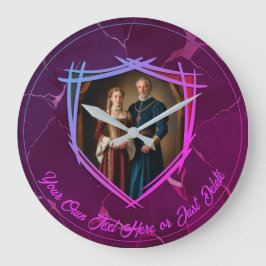 Reloj Redondo Grande Escudo de armas de Knight