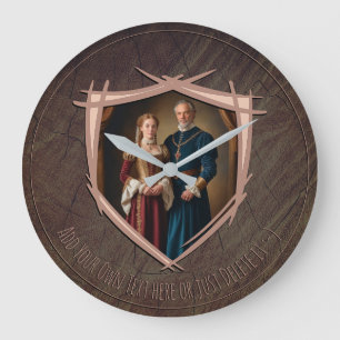 Reloj Redondo Grande Escudo de armas de Knight