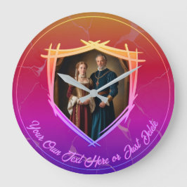 Reloj Redondo Grande Escudo de armas de Knight